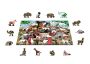 Drewniane Puzzle z figurkami - Życie na farmie, 200 elementów