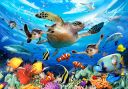 Drewniane Puzzle z figurkami - Życie w oceanie, 505 elementów