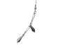 Earrings hanging  long silver