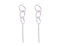 Earrings hanging with stones Xuping - silver