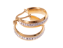 Earrings wheel with crystals Xuping - gold
