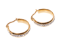 Earrings wheel with crystals Xuping - gold