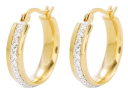 Earrings wheel with crystals Xuping - gold
