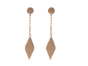 Earrings Xuping dangling diamond - gold