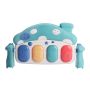 Educational mat for babies with a piano - green