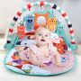 Educational mat for babies with a piano - green