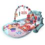 Educational mat for babies with a piano - green