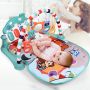 Educational mat for babies with a piano - green