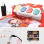 Educational mat for babies with a piano - orange