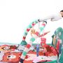 Educational mat for babies with a piano - orange
