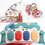 Educational mat for babies with a piano - orange