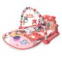 Educational mat for babies with a piano - orange