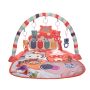 Educational mat for babies with a piano - orange