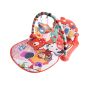 Educational mat for babies with a piano - orange