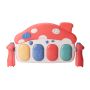 Educational mat for babies with a piano - orange
