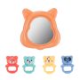 Educational mat for babies with a piano - orange