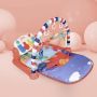 Educational mat for babies with a piano - orange, model II