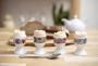 Egg cup FOLKSTAR wreath Łowicz white