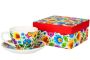 Egg cup FOLKSTAR wreath Łowicz white