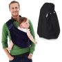 Ergonomic baby wrap - black