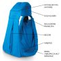 Ergonomic baby wrap - blue