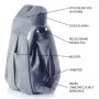 Ergonomic baby wrap - gray