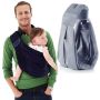 Ergonomic baby wrap - gray
