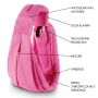 Ergonomic baby wrap - pink