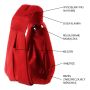 Ergonomic baby wrap - red