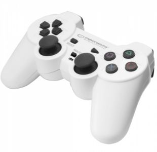 Esperanza EGG107W Gaming Controller Gamepad PC,Playstation 3 Analogue / Digital USB 2.0 Black,White