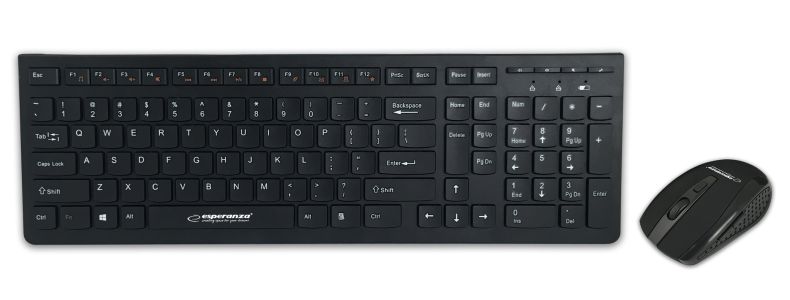 Esperanza EK136 Wireless set Keyboard with mouse Black