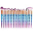et of 20 makeup brushes - blue-pink