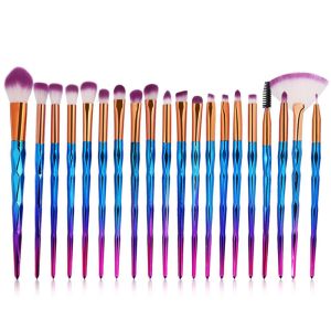 et of 20 makeup brushes - blue-pink