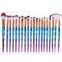 et of 20 makeup brushes - blue-pink