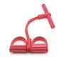 Expander device for exercising the muscles of the legs, abdomen, thighs - red
