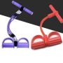 Expander device for exercising the muscles of the legs, abdomen, thighs - red