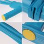 Extender device for exercising the muscles of the legs, abdomen, thighs - blue
