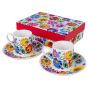 Filiżanka FOLKSTAR Basia espresso set 2szt. łowicka