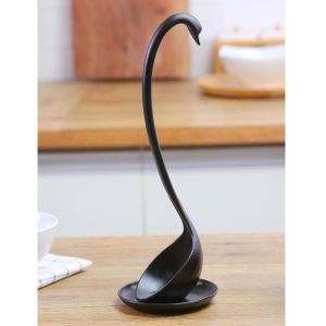 Floating ladle with a stand - black