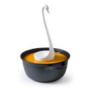Floating ladle with a stand - white