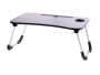 Folding breakfast table for laptop - grey