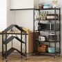 Folding kitchen shelf - five levels