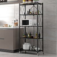 Folding kitchen shelf - five levels