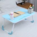Folding laptop breakfast table - blue