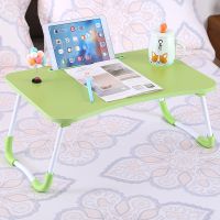 Folding laptop breakfast table - green