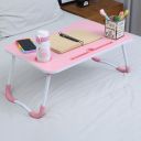 Folding laptop breakfast table - pink