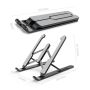 Folding laptop stand - black
