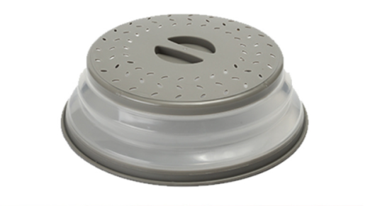 Folding lid / silicone cover for microwave oven - grey