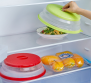 Folding lid / silicone cover for microwave oven - red