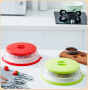 Folding lid / silicone cover for microwave oven - red